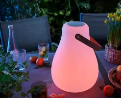 Lampe baladeuse avec enceinte rechargeable pour extérieur, LED variable RGB 45lm, IP43, H.37 x l.27,5 cm, New Garden Play Light and Music