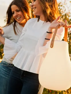 Lampe baladeuse avec enceinte rechargeable pour extérieur, LED variable RGB 45lm, IP43, H.37 x l.27,5 cm, New Garden Play Light and Music