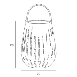Lampe baladeuse extérieur LED intégrée Lagora Little Garden IP44 blanc chaud + RGB H.28 x Ø22 cm