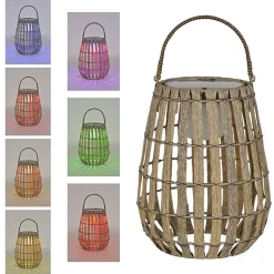 Lampe baladeuse extérieur LED intégrée Lagora Little Garden IP44 blanc chaud + RGB H.28 x Ø22 cm