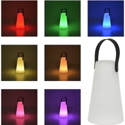 Lampe baladeuse LED intégrée Bahia Little Garden 100/200/300lm IP44 blanc + RGB L.13 x P.12.5 x H.21 cm