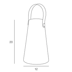 Lampe baladeuse LED intégrée Bahia Little Garden 100/200/300lm IP44 blanc + RGB L.13 x P.12.5 x H.21 cm