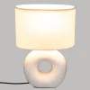 Lampe Baru blanche mate, céramique H26cm - Atmosphera