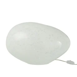 Lampe boule à poser en verre blanc 40x30x26 cm