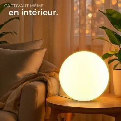 Lampe boule avec éclairage LED 12 W avec télécommande et ampoule