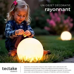 Lampe boule avec éclairage LED 12 W avec télécommande et ampoule