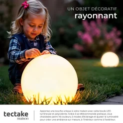 Lampe boule avec éclairage LED 12 W avec télécommande et ampoule