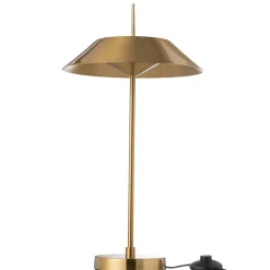 Lampe champignon en métal doré 30.5x30.5x56 cm