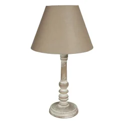 Lampe Charme en bois coloris taupe