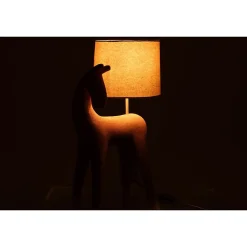 Lampe cheval en résine marron 32x23.5x56 cm