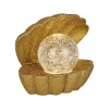 Lampe coquillage lumineuse - - Effet pailleté (18x13x15 cm - Doré)