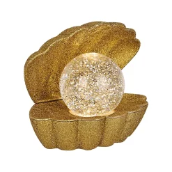Lampe coquillage lumineuse - - Effet pailleté (18x13x15 cm - Doré)
