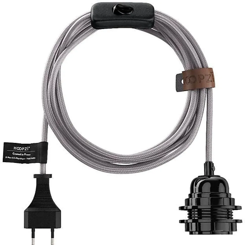 Lampe corde 4.5m Bala - Uni - Gris