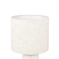 Lampe céramique avec abat-jour lin