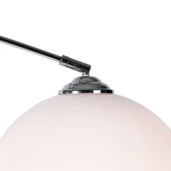 Lampe d'arc intelligente chromée avec abat-jour blanc, y compris Wifi A60 - Arc Basic