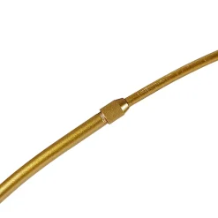 Lampe d'arc moderne en laiton avec abat-jour blanc - Arc Basic