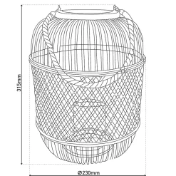 Lampe décorative solaire KORBINIAN avec effet flamme H : 31,5 cm