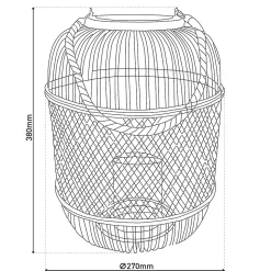 Lampe décorative solaire KORBINIAN avec effet flamme H : 38 cm