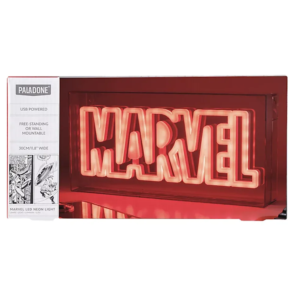Lampe décorative USB led néon light " Marvel " rouge l.30 x H.15 cm Paladone