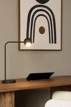 Lampe de bureau COMET en métal avec LED intégré - Noir - Lucide