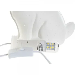 Lampe de bureau DKD Home Decor 25 x 10 x 19 cm Porcelaine Blanc 220 V 25 W