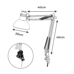 Lampe de bureau EDM Melbourne Flexo Lampe de bureau (24 x 24 x 98 cm)