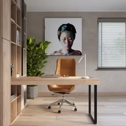 Lampe de bureau en acier 1 ampoule 4000K - 14x20x43cm Sollux