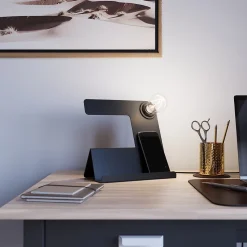 Lampe de bureau en acier 1 lampes 25x13x24cm Sollux