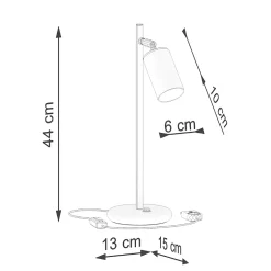 Lampe de bureau en acier 1 lampes 13x15x44cm Sollux