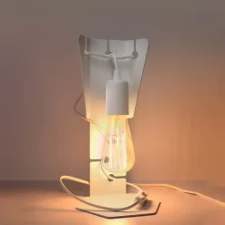 Lampe de bureau en acier 1 lampes 15x15x31cm Sollux