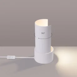 Lampe de bureau en acier 1 lampes 10x10x21cm Sollux