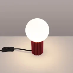 Lampe de bureau en aluminium/verre 1 lampes 12x12x19cm Sollux