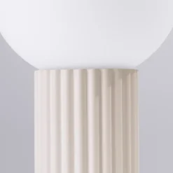 Lampe de bureau en aluminium/verre 1 lampes 12x12x19cm Sollux