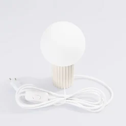 Lampe de bureau en aluminium/verre 1 lampes 12x12x19cm Sollux