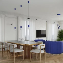 Lampe de bureau en aluminium/verre 1 lampes 12x12x19cm Sollux