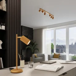 Lampe de bureau en aluminium 1 ampoule 3000K - 14.5x19.5x43cm Sollux