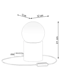 Lampe de bureau en bois 1 ampoule 4000K - 12x12x21cm Sollux