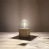 Lampe de bureau en bois 1 ampoule 3000K - 10x10x10cm Sollux