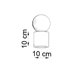 Lampe de bureau en bois 1 ampoule 4000K - 10x10x10cm Sollux