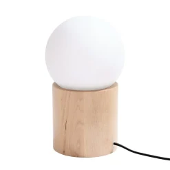 Lampe de bureau en bois 1 ampoule 3000K - 12x12x21cm Sollux
