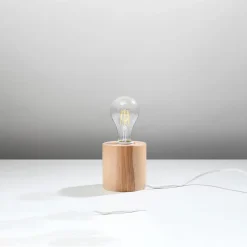 Lampe de bureau en bois 1 lampes 10x10x10cm Sollux