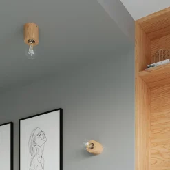 Lampe de bureau en bois 1 lampes 10x10x10cm Sollux