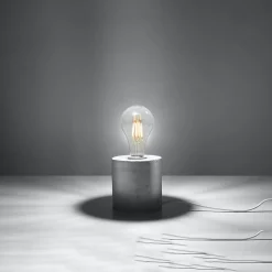 Lampe de bureau en béton 1 ampoule 3000K - 10x10x10cm Sollux