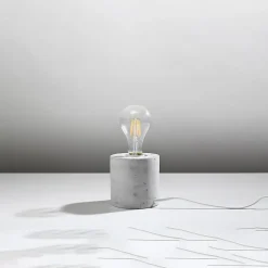 Lampe de bureau en béton 1 ampoule 3000K - 10x10x10cm Sollux