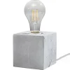 Lampe de bureau en béton 1 ampoule 3000K - 10x10x10cm Sollux