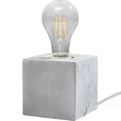 Lampe de bureau en béton 1 ampoule 3000K - 10x10x10cm Sollux