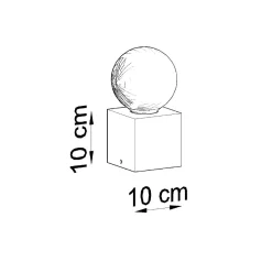 Lampe de bureau en béton 1 ampoule 3000K - 10x10x10cm Sollux