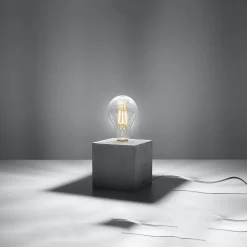 Lampe de bureau en béton 1 ampoule 4000K - 10x10x10cm Sollux