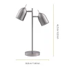 Lampe de bureau en métal gris réglable Teamson Home