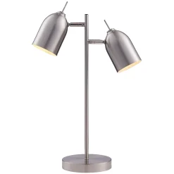 Lampe de bureau en métal gris réglable Teamson Home
